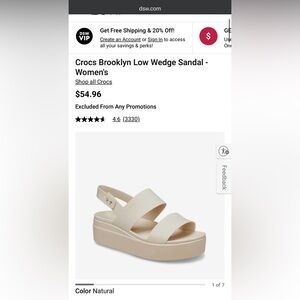Like new Crocs Women's Cream Sandals